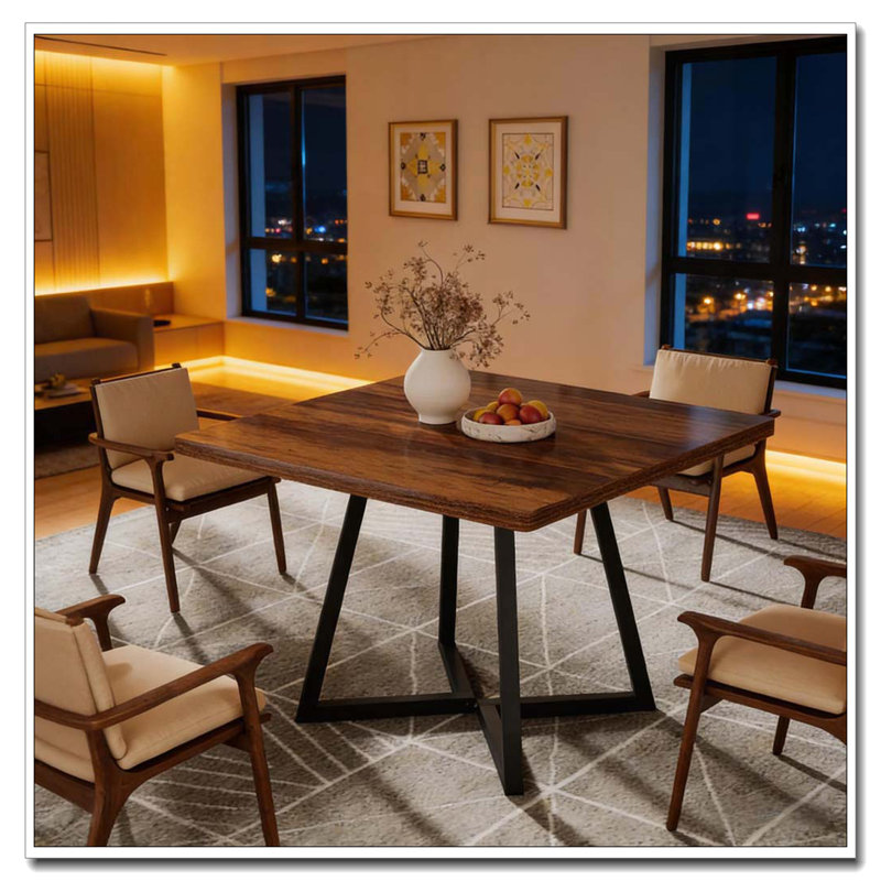 Square Dining Table,Wood Kitchen Table