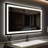 Berenize Rectangular LED Mirror Human Body Induction Motion Sensor Dimmable Anti Fog Vanity Mirror-972863493