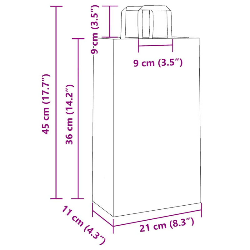 Basalt Gift Wrap Storage, 21 x 11 x 28 cm, brown