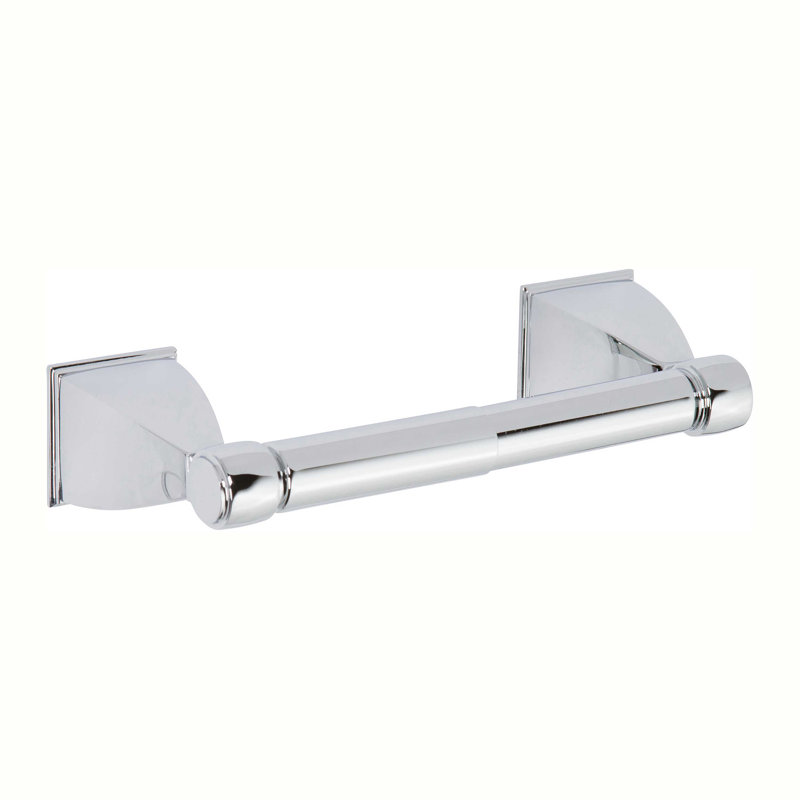 Quattro Double Post Toilet Paper Holder, Polished Chrome