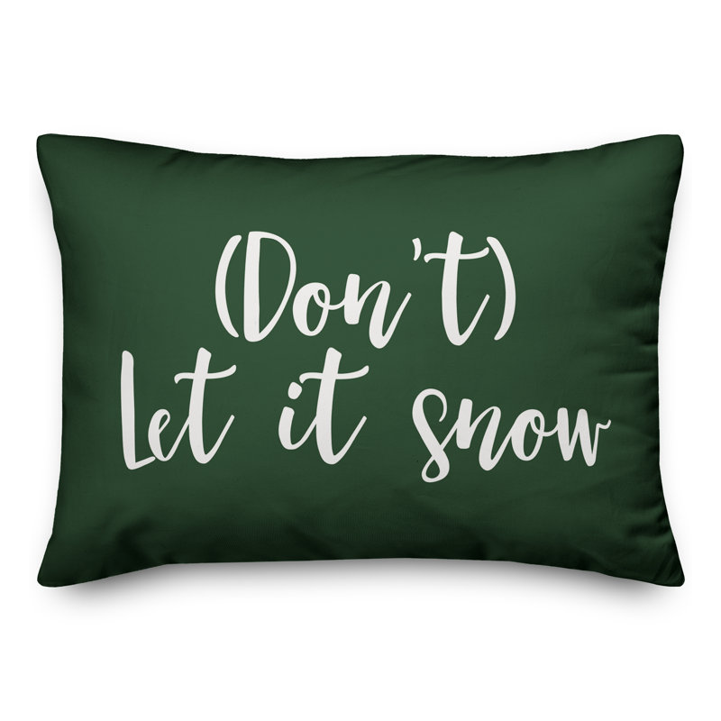  Coussin Don't Let It Snow, Vert foncé