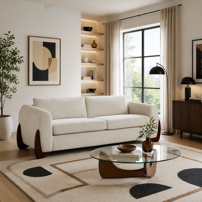 Canapé 3 places en chenille, Beige