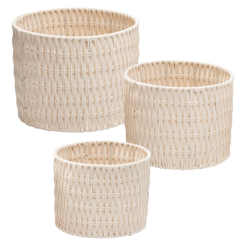 Ensemble de 3 paniers en tissu