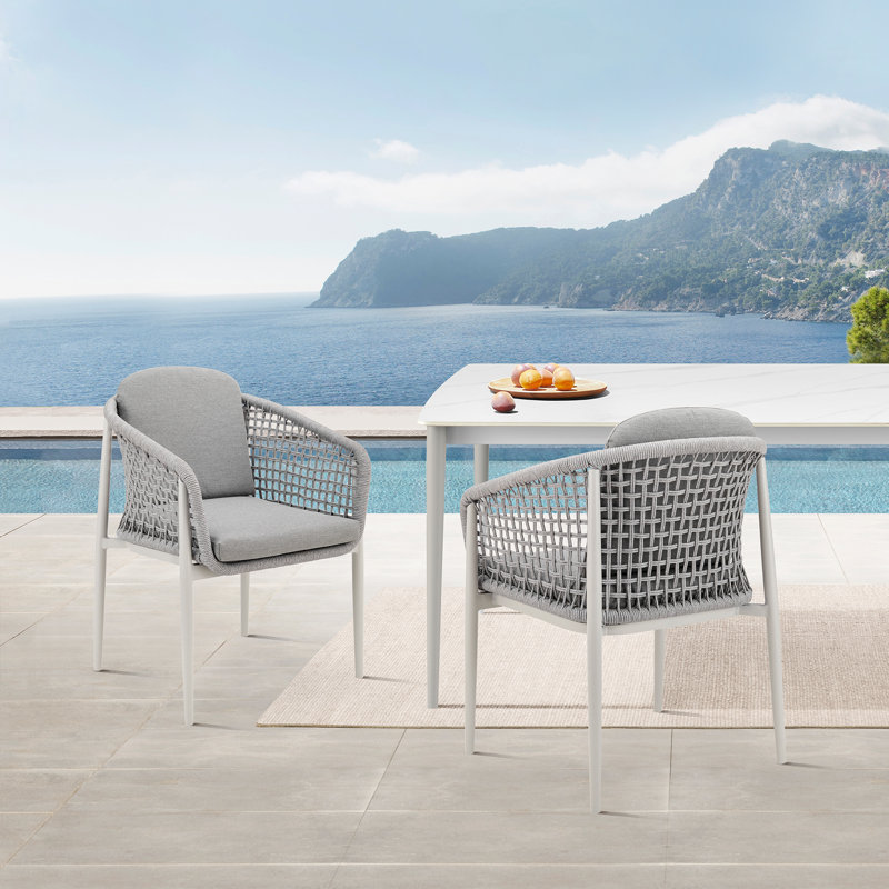 Chaise de patio avec coussin Caraker