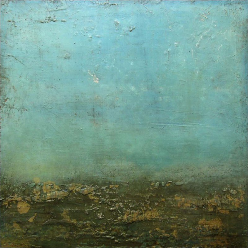 «Ocean Floor» par Lovisart - peinture sur toile tendue, H 24 po x l 24 po x P 1,5 po