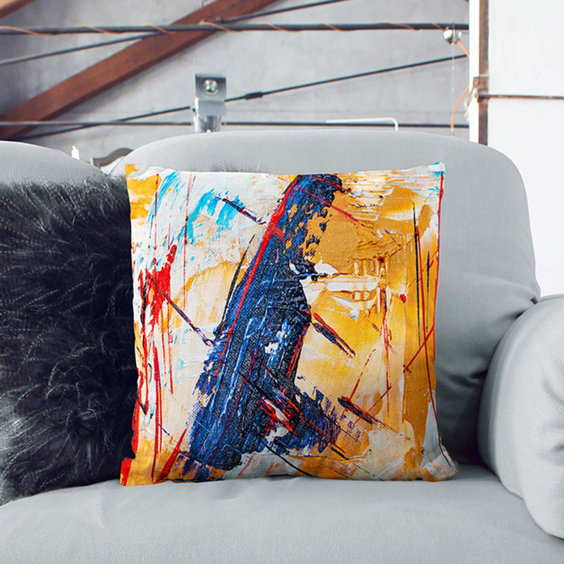 Abstract Square Throw Cushion, 40 x 40 cm