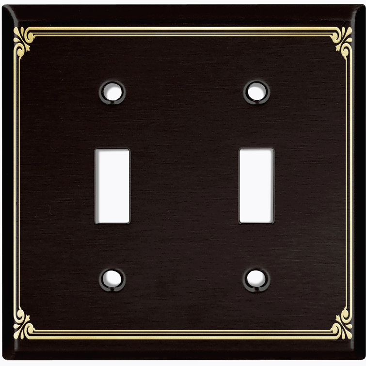 WorldAcc Patterned 2 - Gang Toggle Light Switch Standard Wall