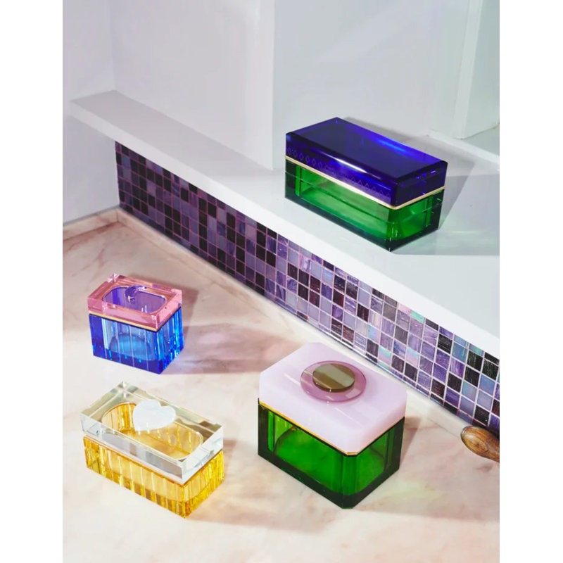 Deep Blue Crystal Jewelry Box