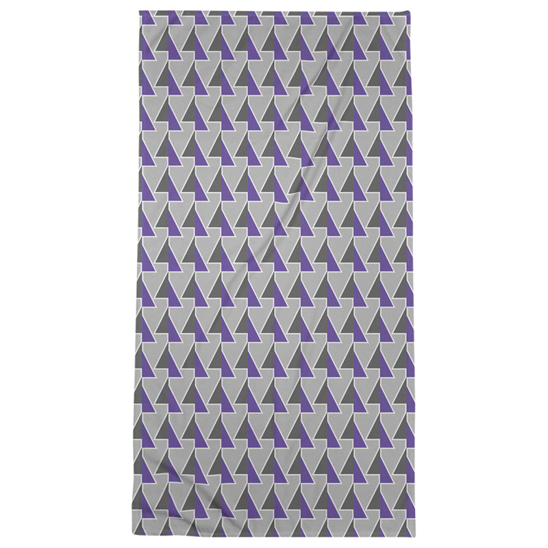 Serviette de plage à flèches changeées, Noir / gris / bleu foncé