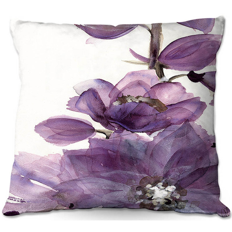 Floral Reversible Throw Pillow, 16" x 16"