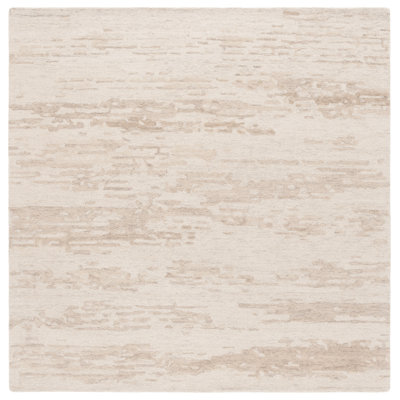 Lacie Ebony Hand Tufted Wool/Cotton Abstract Rug in Beige