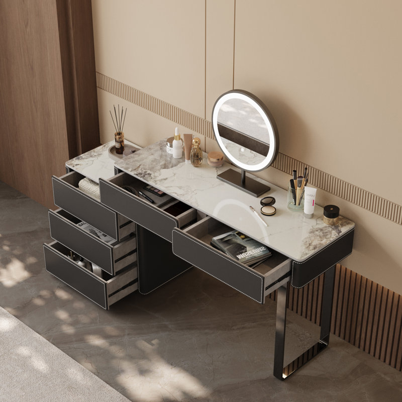 Makeup Vanity, Black/Gray