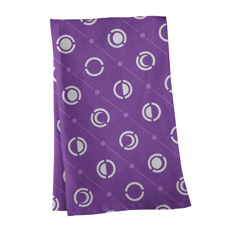 Torchon Moon phases, Mauve / blanc / orchidée, Polyester sergé