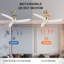 Aramanta 52 inch 3 Soild Wood Blades Indoor Ceiling Fan with Remote-1022176739