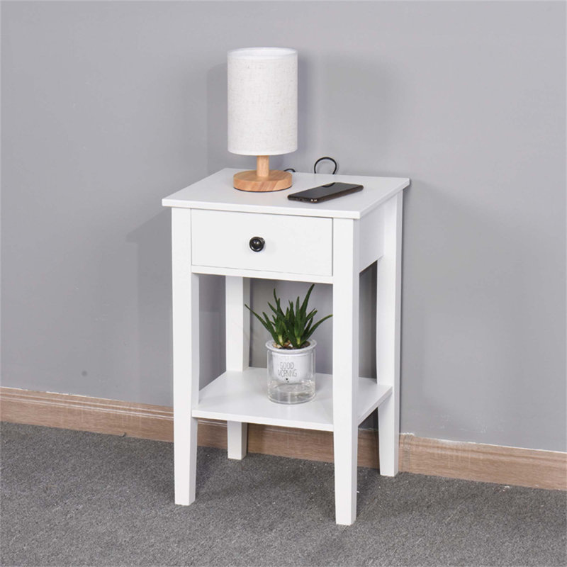 Table de rangement de salle de bain sur pied avec tiroir
