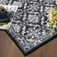 Tapis de plancher lavable oriental délavé Boho-1521689841