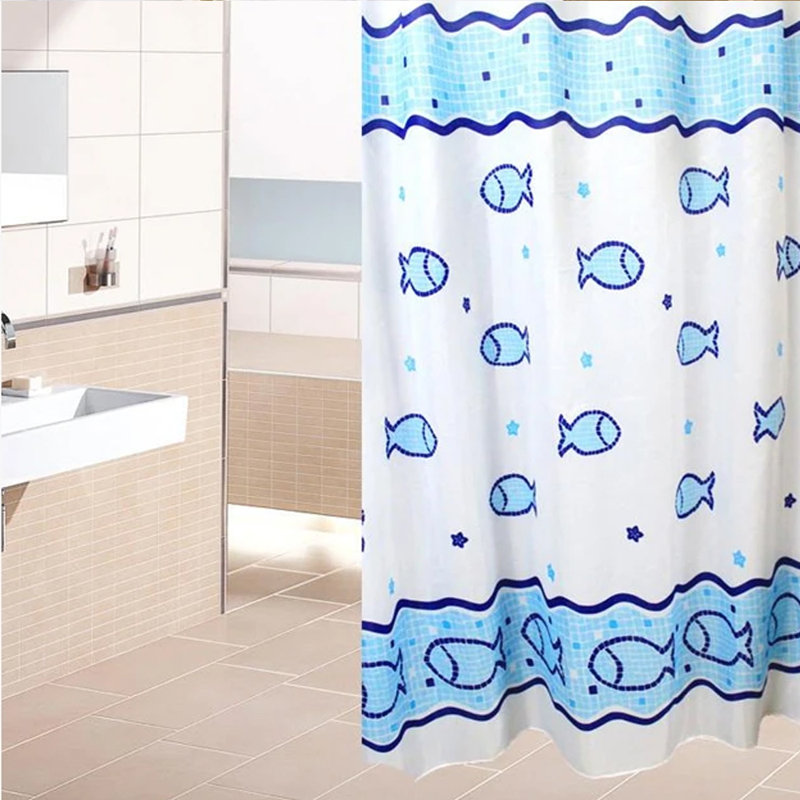 Rideau de douche simple avec crochets Violetta