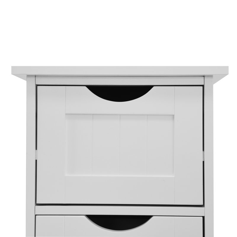 Armoire de rangement blanche peu encombrante, conception moderne autoportante en MDF