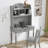 Gray Rectangular Solid Wood Executive Desk with drawers desk-14031173