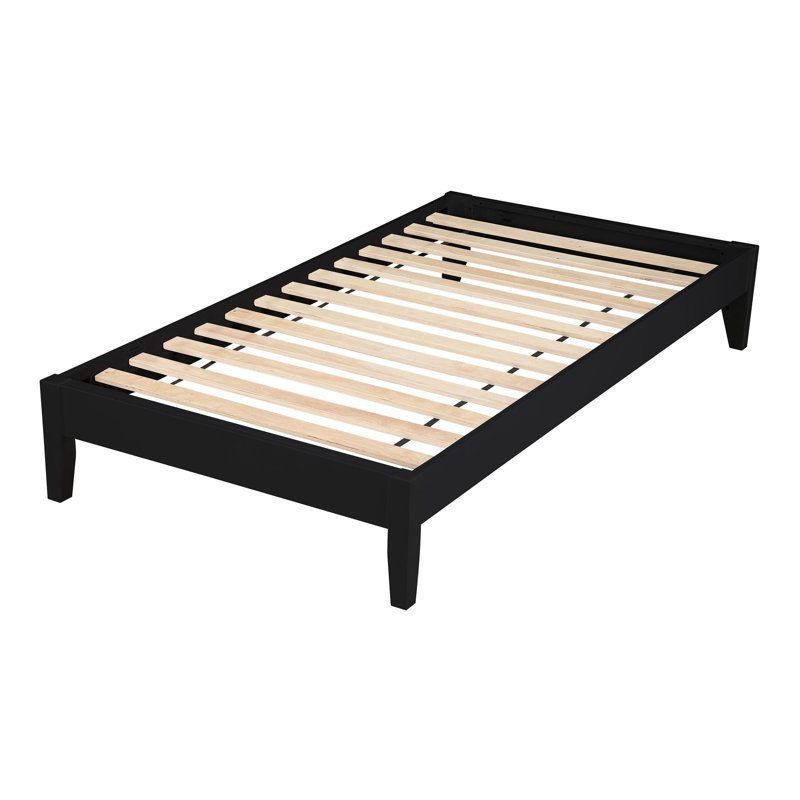 Moscaritolo Wood Platform Bed, Twin, Black