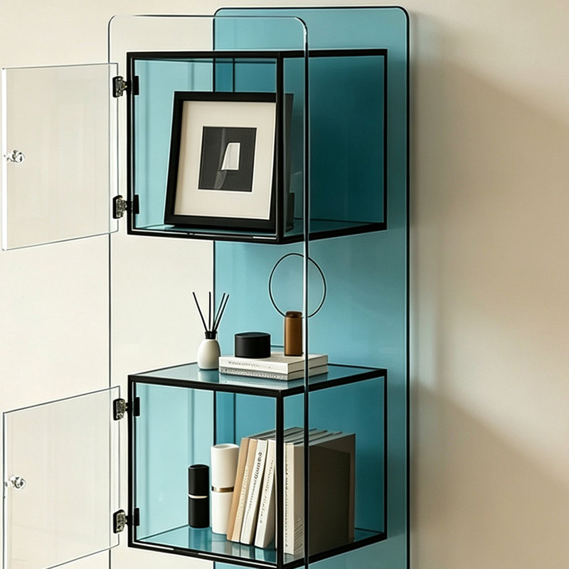 Tall Acrylic Display Cabinet With Clear Doors