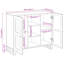 Solid Wood Rectangle Accent Cabinet