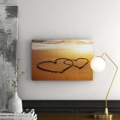 Double Hearts - Wrapped Canvas Print