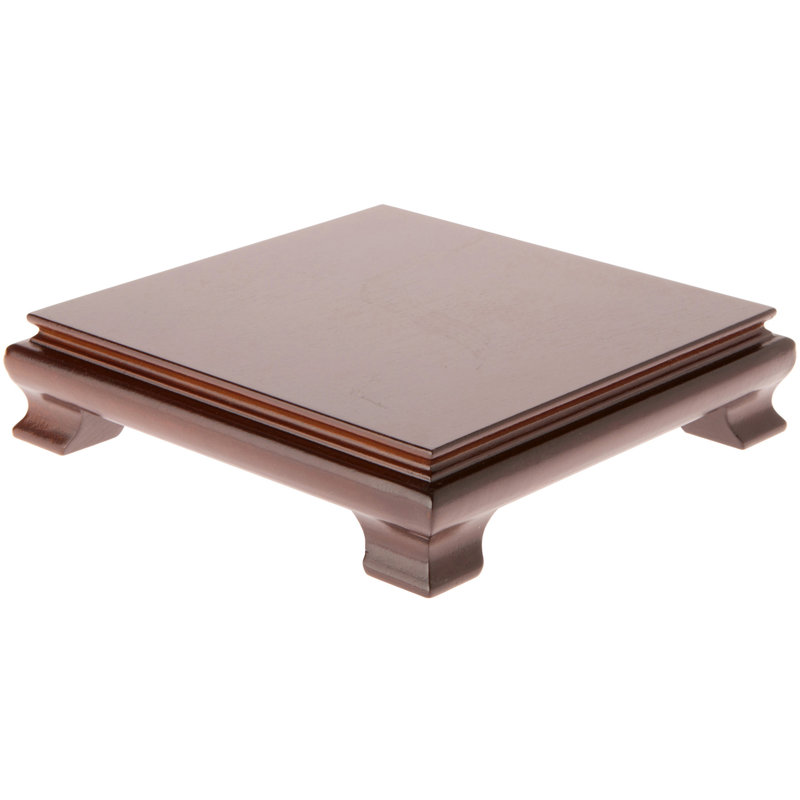 Charlise Wood Veneer Tray, 2" H x 8.63" W x 8.63" D, Brown Wood Veneer