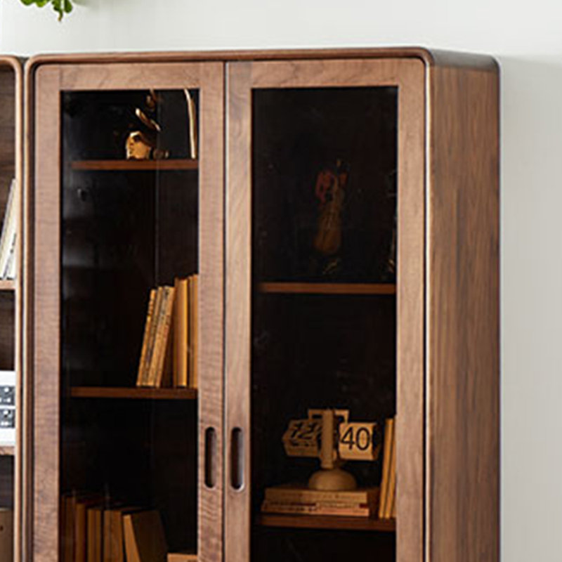 Bibliothèque pratique en bois massif de style américain