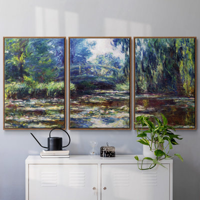Nymphéas dans le jardin de Monets, 3 pièces