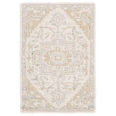 Lauren Ralph Lauren Percy Hand Tufted Wool/Cotton Oriental Rug in Ivory/Beige