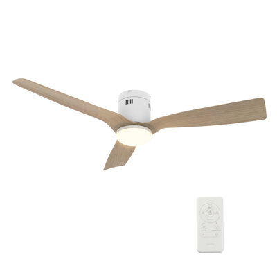 Ventilateur de plafond intelligent 52 pouces avec lumière DEL d'intérieur