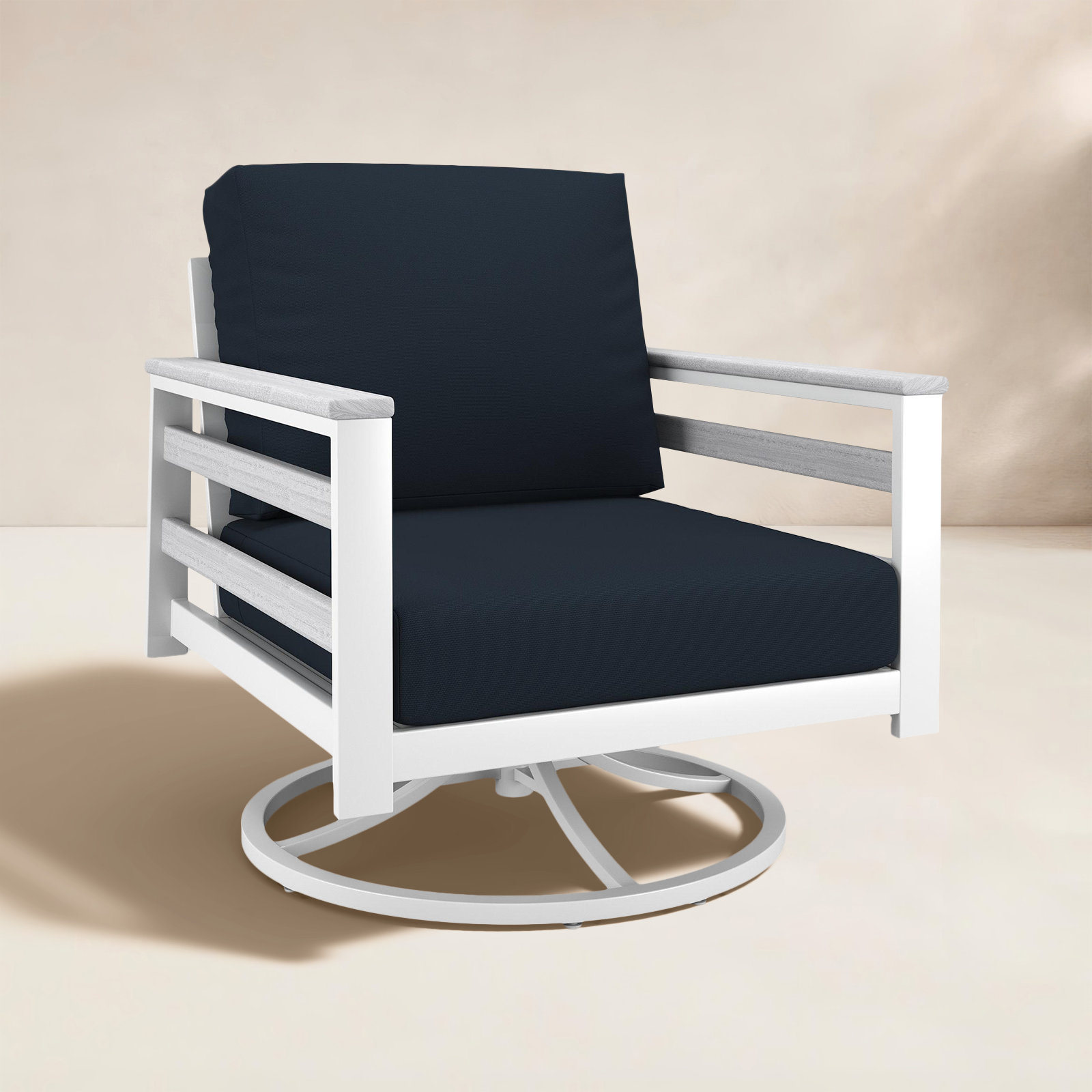Townsend Sunbrella® Patio Lounge Chair, Canvas Navy