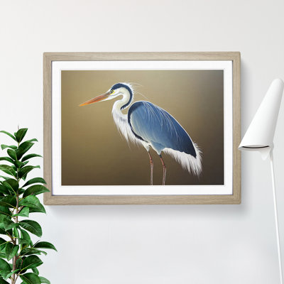 Unbeatable Heron Bird - Framed Print