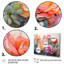 Acrylique multicolore IV - impression de cactus vert pêche - reproduction-621656149-621656148