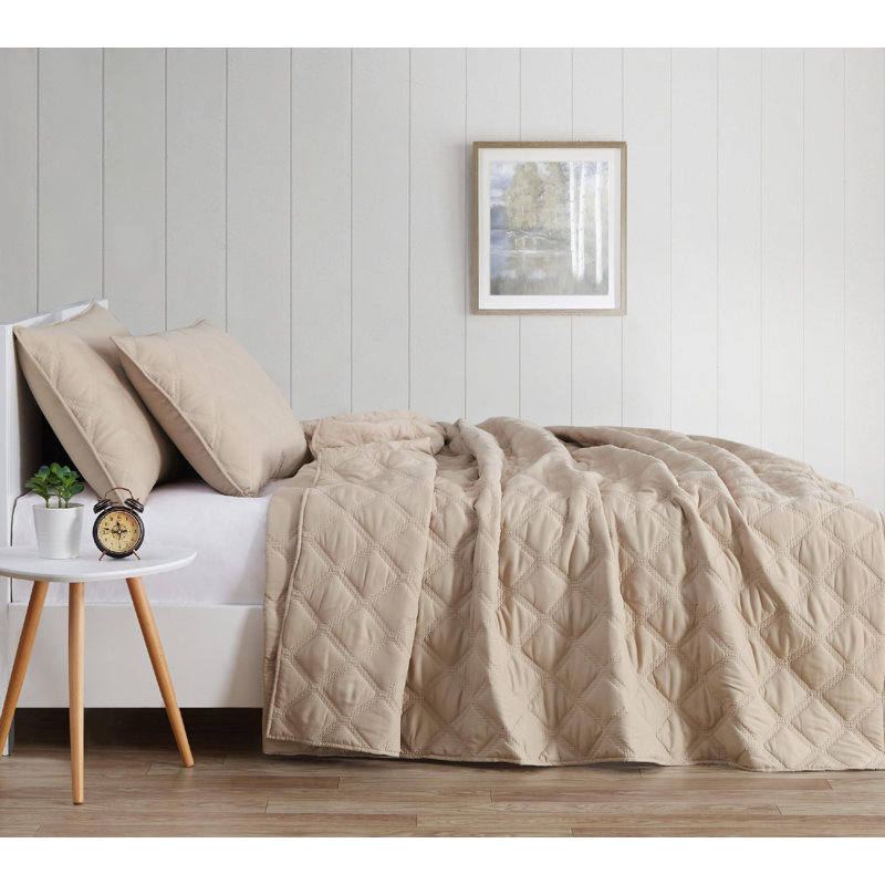 Everyday Quilt, Khaki, King Quilt + 2 Shams