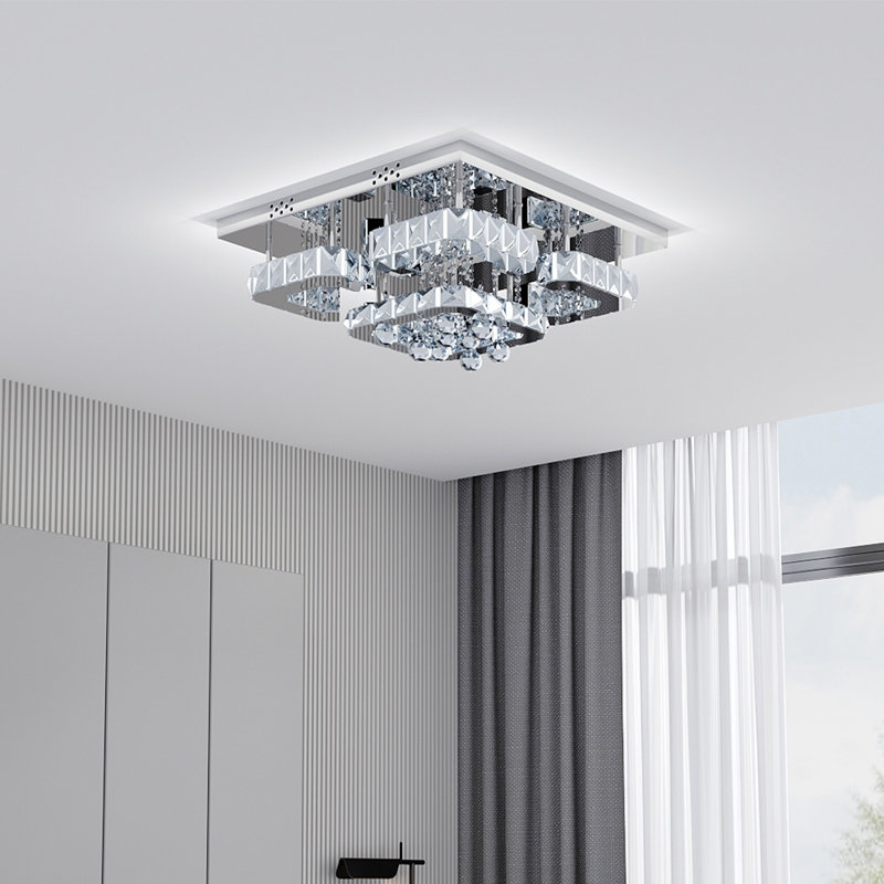 Bonas 1-Light 50cm LED Crystal Flush Mount Light
