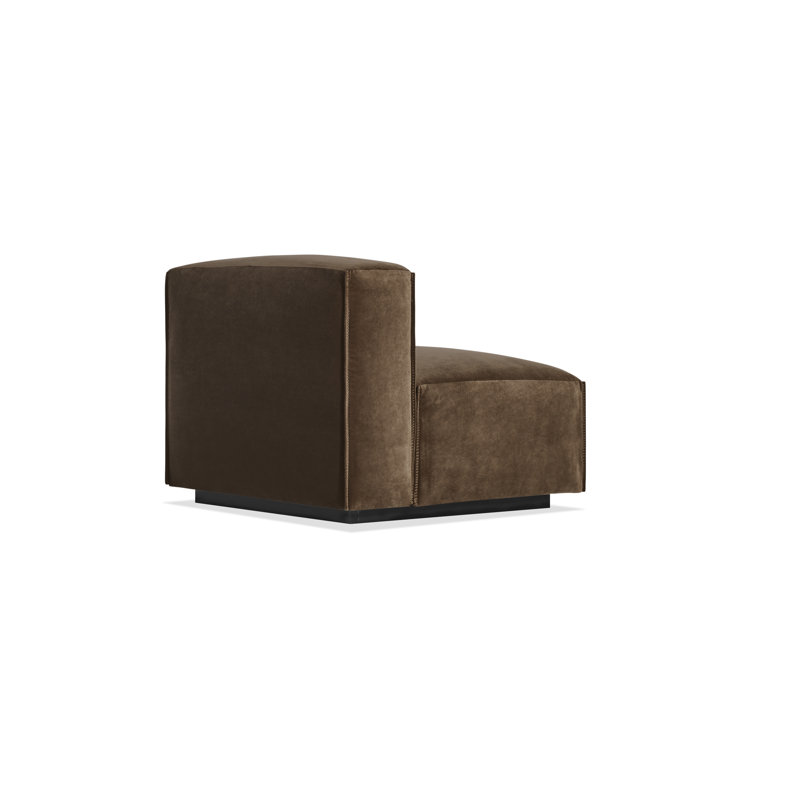 Cleon Slipper Chair, Coffee Velvet Polyester Blend