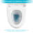 Ceramic Toilet With Skirted Bowl And Peaceful Seat One 360-Degrees Cleaning