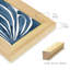 «Blue Stylized Leaf II», reproduction encadrée sur papier-2034040016-2034040013