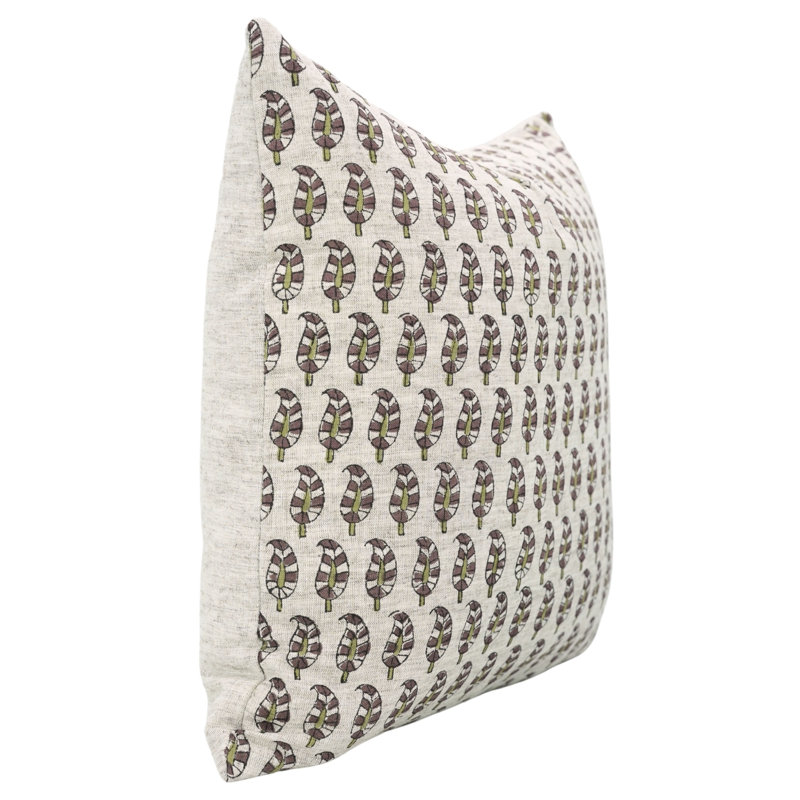 Housse de coussin à motif de bloc Fab Fabine - Lil Paisely, H 22 po x l 22 po