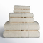 Amoy Soft 6 Piece 100% Cotton Towel Set