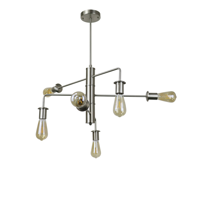 Luminaire suspendu linéaire unique à 6 lumières