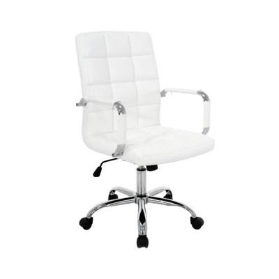 Aime Ergonomic Desk Chair Office Chair， Modern Pu Leather Home Office Task Chair With Arms, Adjustable Swivel Computer Chair