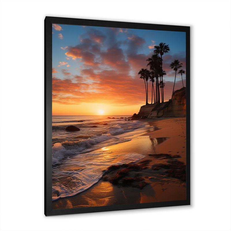 «Girdler California Landscape», reproduction, Cadre simple noir, H 20 po x l 12 po x P 1 po