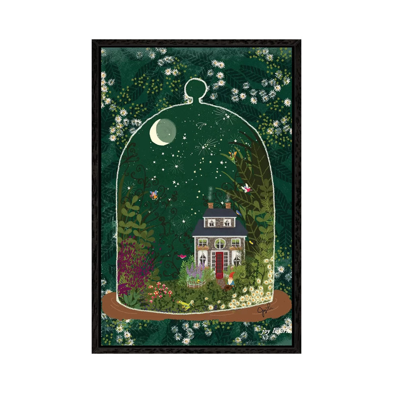 Terrarium I by Joy Laforme - Painting on Canvas, Black Framed, 66.04cm H x 45.72cm W x 3.81cm D