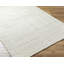 Tapis rectangulaire gris en laine touffeté à la main-995452358