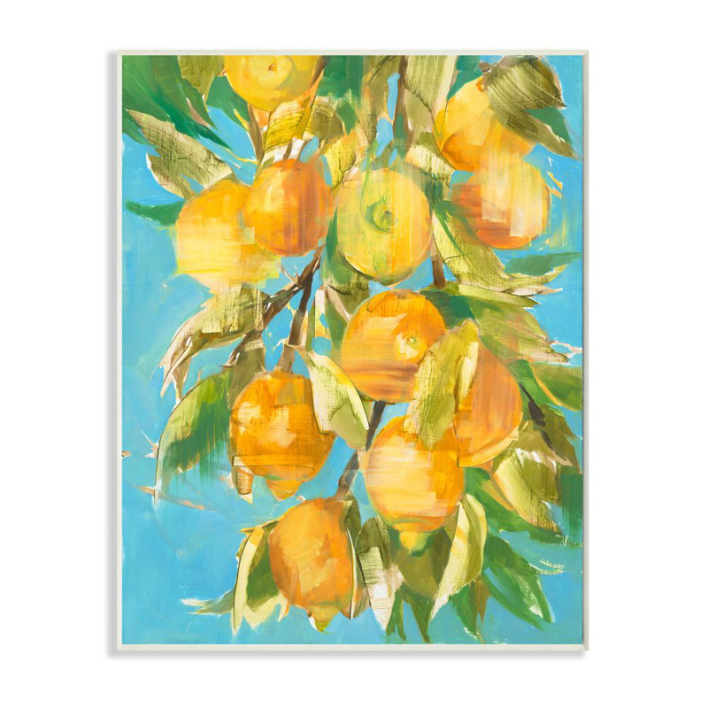«Ripe Lemon Tree Distorsion» par Third and Wall - impression d'art graphique, Plaque murale, H 19 po x l 13 po x P 0,5 po