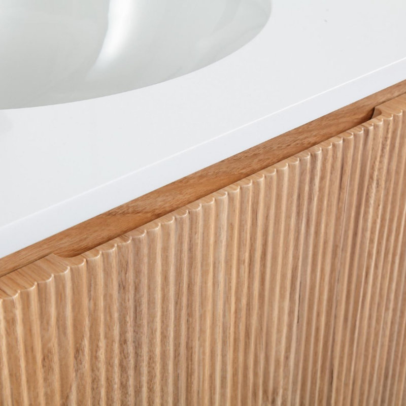 Wall Mounted Bathroom Vanity With Sink, Modern Floating Vanity Cabinet, 30"