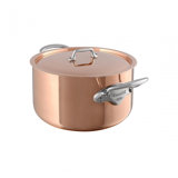 Mauviel M'3 S Copper Stewpan With Lid, Cast Stainless Steel Handles, 5.7-Qt